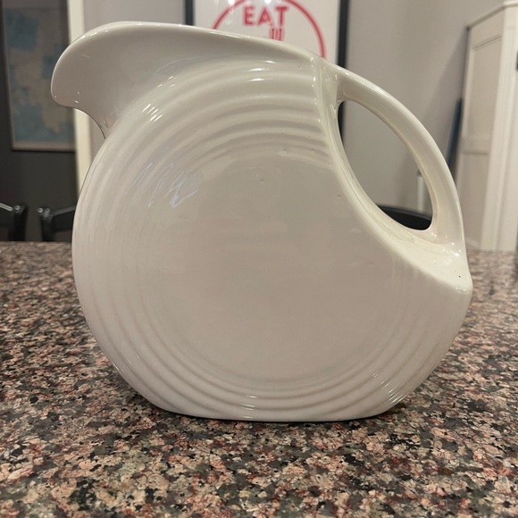 Fiestaware Dining White Fiestaware Disc Pitcher Poshmark